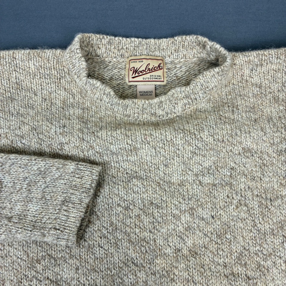Vintage Woolrich Oatmeal Mix Knit Sweater Women's Size Medium